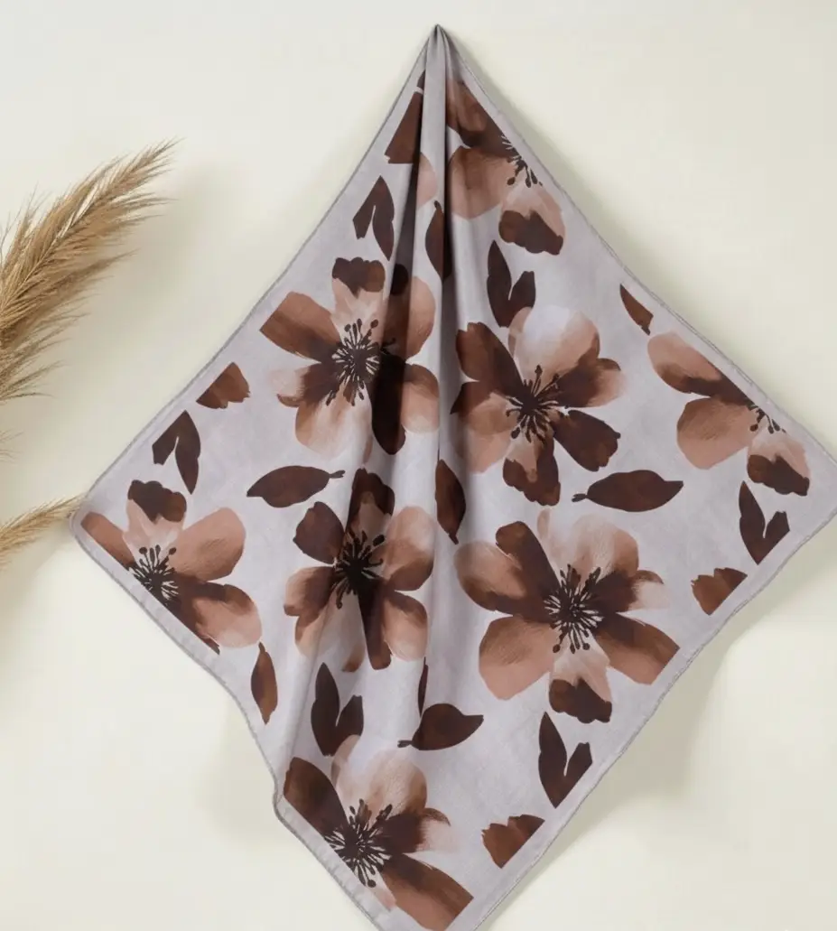 DKE-010 Desenli Koton Eşarp