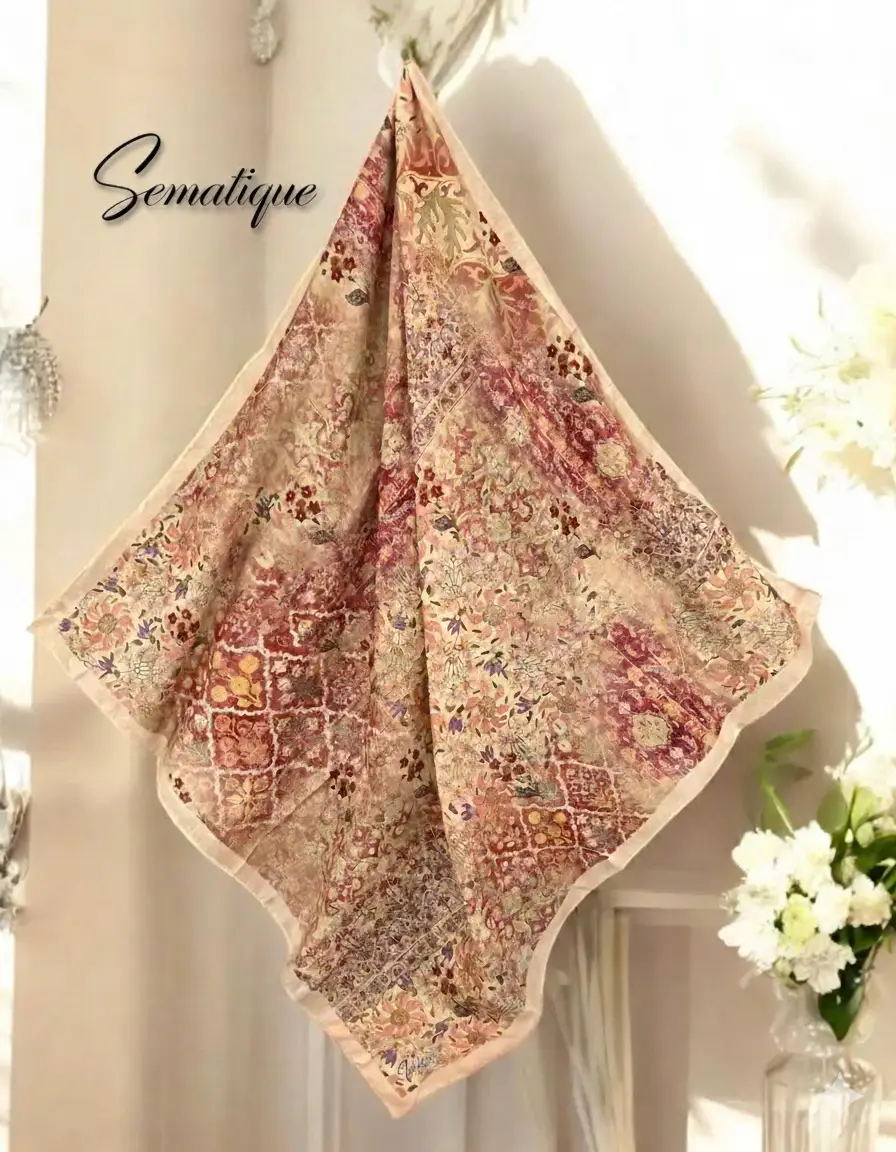 DKE-013 Desenli Koton Eşarp